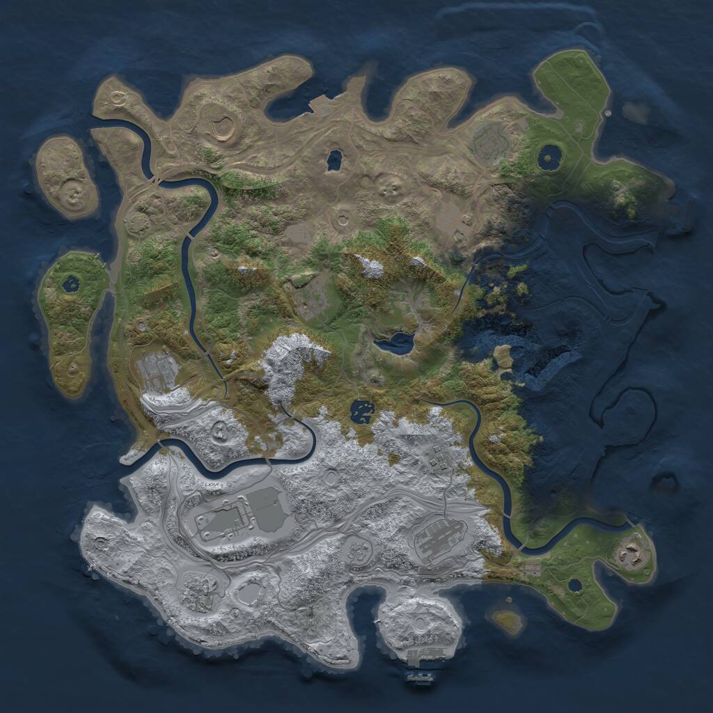 Rust Map: Procedural Map, Size: 4320, Seed: 6738, 17 Monuments