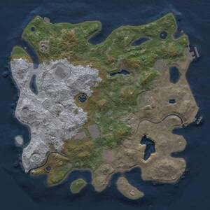 Thumbnail Rust Map: Procedural Map, Size: 4000, Seed: 1337311679, 14 Monuments