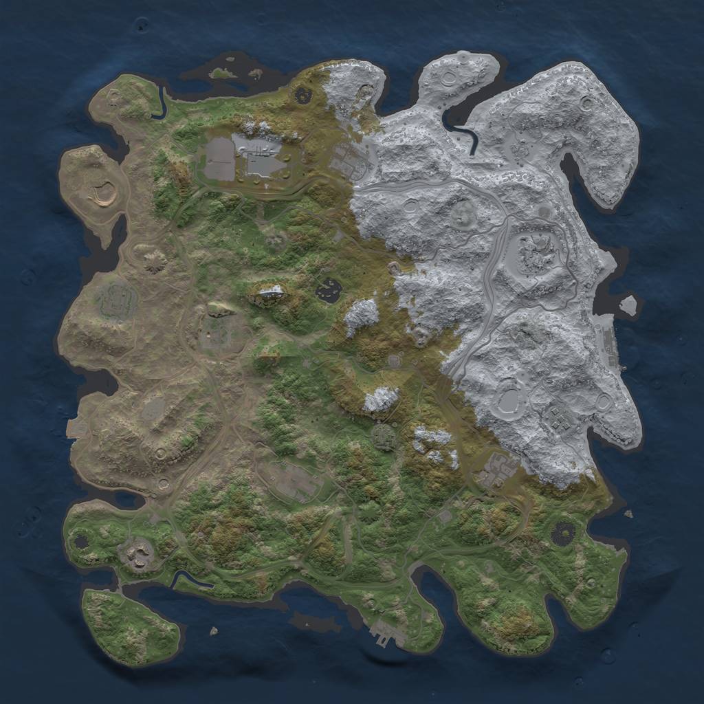 Rust Map: Procedural Map, Size: 4250, Seed: 1148825796, 19 Monuments