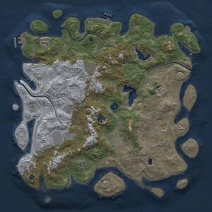 Thumbnail Rust Map: Procedural Map, Size: 4250, Seed: 34997577, 15 Monuments