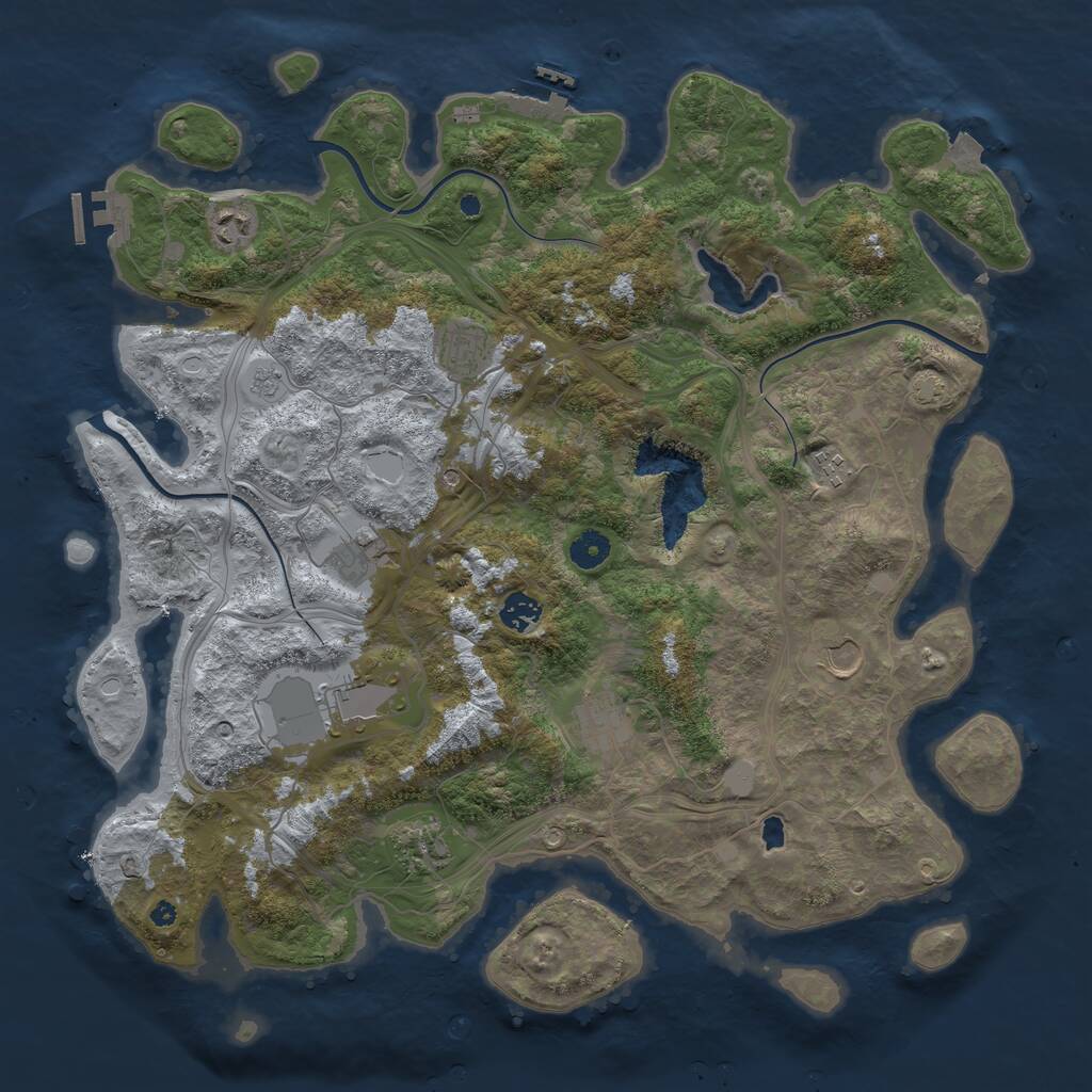 Rust Map: Procedural Map, Size: 4250, Seed: 34997577, 15 Monuments