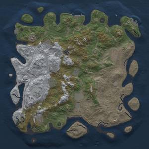 Thumbnail Rust Map: Procedural Map, Size: 4250, Seed: 34997577, 19 Monuments