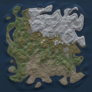 Thumbnail Rust Map: Procedural Map, Size: 4250, Seed: 1895001984, 19 Monuments