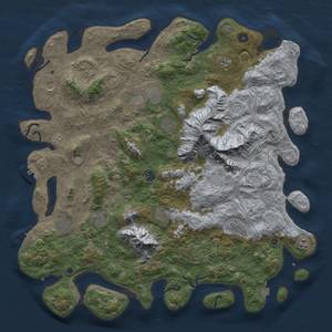 Thumbnail Rust Map: Procedural Map, Size: 5000, Seed: 1964210433, 19 Monuments