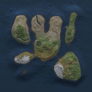 Thumbnail Rust Map: Procedural Map, Size: 2000, Seed: 2345431, 3 Monuments