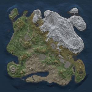 Thumbnail Rust Map: Procedural Map, Size: 3500, Seed: 1998732023, 17 Monuments