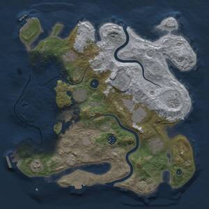 Thumbnail Rust Map: Procedural Map, Size: 3500, Seed: 1998732023, 16 Monuments