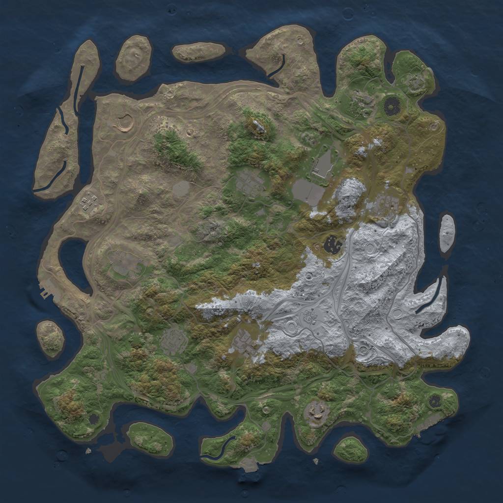 Rust Map: Procedural Map, Size: 4250, Seed: 1537197993, 19 Monuments