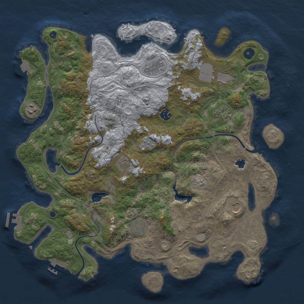 Rust Map: Procedural Map, Size: 4250, Seed: 3283754, 15 Monuments
