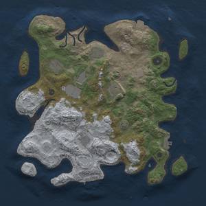 Thumbnail Rust Map: Procedural Map, Size: 3500, Seed: 1441589359, 14 Monuments