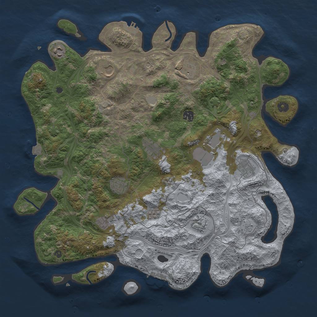 Rust Map: Procedural Map, Size: 4250, Seed: 732101819, 19 Monuments