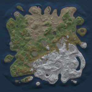 Thumbnail Rust Map: Procedural Map, Size: 4250, Seed: 732101819, 19 Monuments