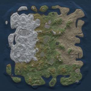 Thumbnail Rust Map: Procedural Map, Size: 4500, Seed: 528429688, 19 Monuments