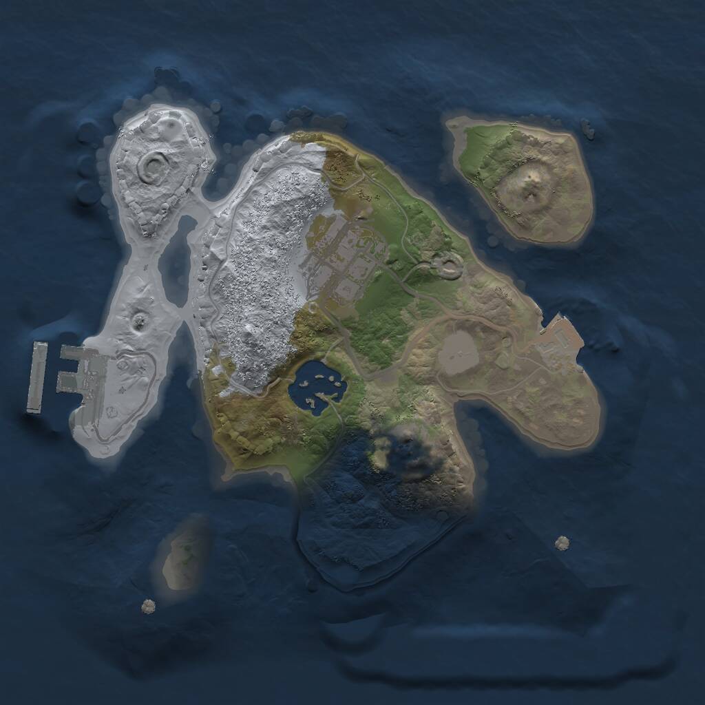 Rust Map: Procedural Map, Size: 2001, Seed: 310432759, 4 Monuments