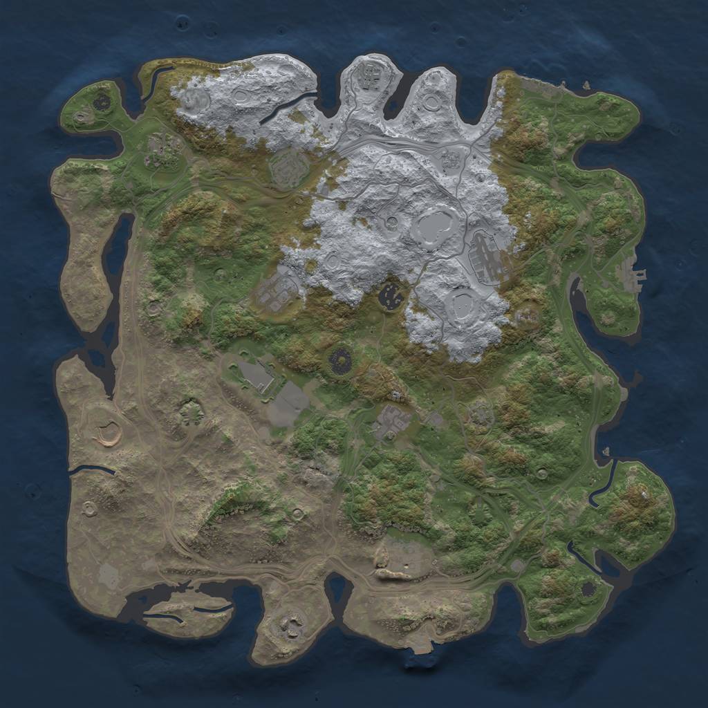 Rust Map: Procedural Map, Size: 4250, Seed: 567677670, 19 Monuments