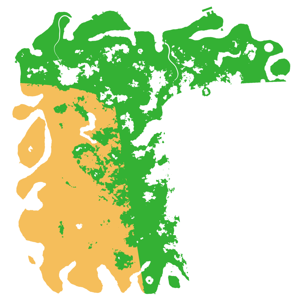 Biome Rust Map: Procedural Map, Size: 6000, Seed: 884106386