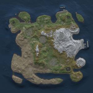 Thumbnail Rust Map: Procedural Map, Size: 3000, Seed: 1316056317, 13 Monuments