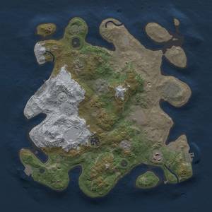 Thumbnail Rust Map: Procedural Map, Size: 3300, Seed: 1797698307, 14 Monuments