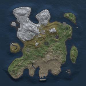 Thumbnail Rust Map: Procedural Map, Size: 3000, Seed: 260912047, 9 Monuments