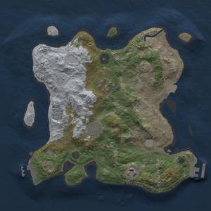 Thumbnail Rust Map: Procedural Map, Size: 3000, Seed: 515510149, 12 Monuments