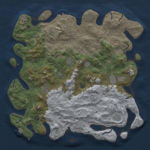 Thumbnail Rust Map: Procedural Map, Size: 4500, Seed: 331457899, 19 Monuments