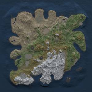 Thumbnail Rust Map: Procedural Map, Size: 3500, Seed: 851209409, 17 Monuments