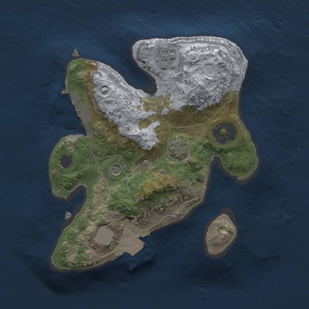 Rust Map: Procedural Map, Size: 2000, Seed: 358659984, 7 Monuments