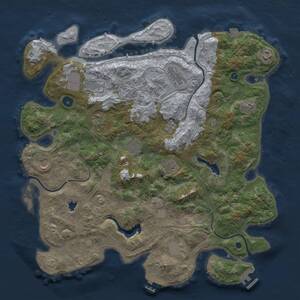 Thumbnail Rust Map: Procedural Map, Size: 4250, Seed: 1246778025, 14 Monuments