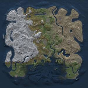 Thumbnail Rust Map: Procedural Map, Size: 4500, Seed: 967090796, 16 Monuments