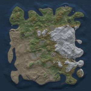 Thumbnail Rust Map: Procedural Map, Size: 4000, Seed: 1073465091, 19 Monuments