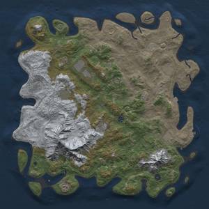 Thumbnail Rust Map: Procedural Map, Size: 5000, Seed: 1613934544, 19 Monuments