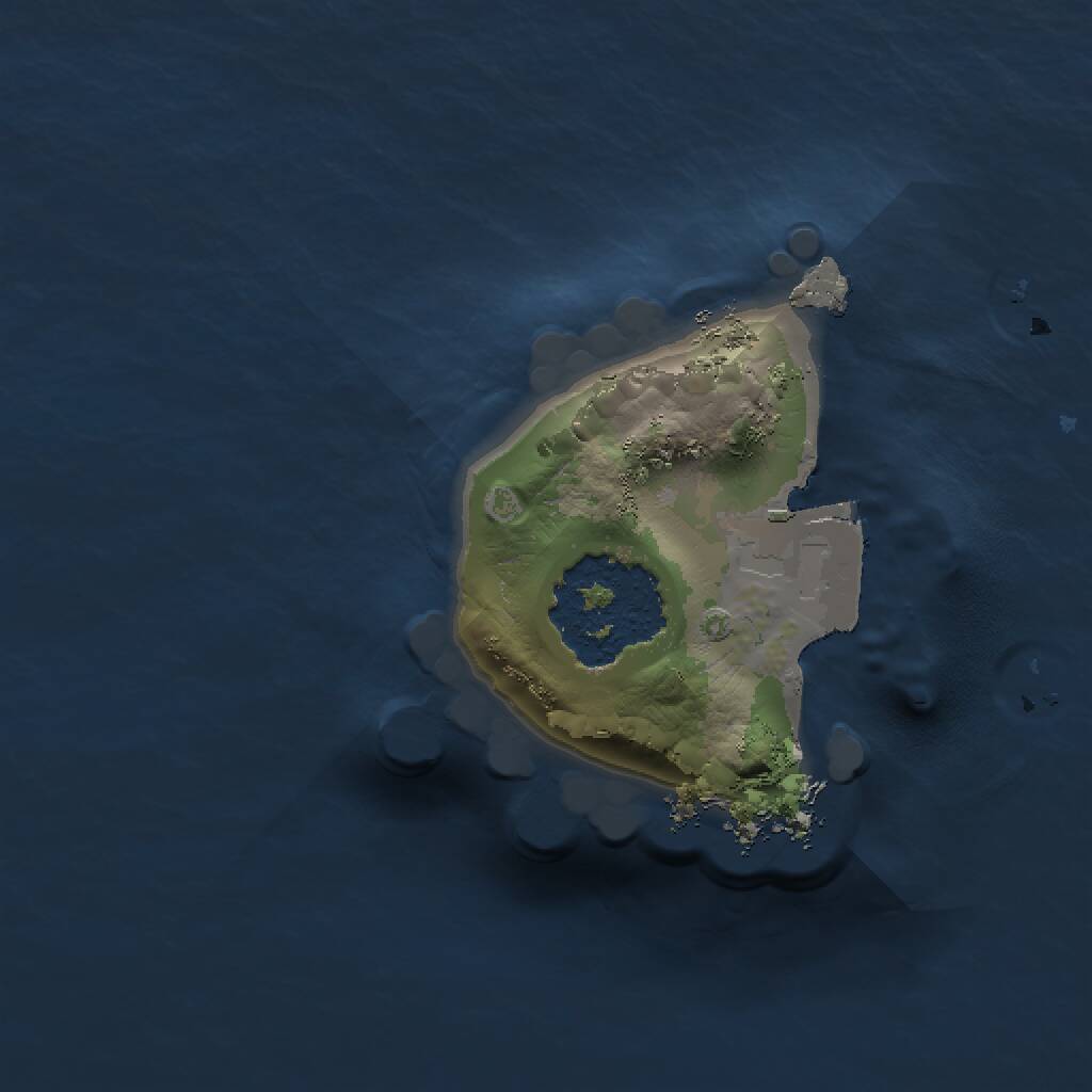 Rust Map: Procedural Map, Size: 1000, Seed: 967129, 1 Monuments