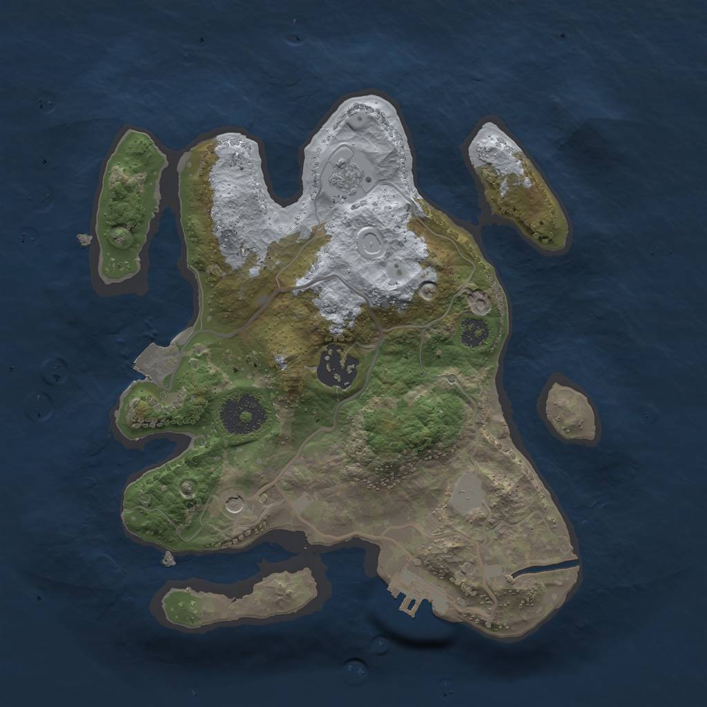 Rust Map: Procedural Map, Size: 2500, Seed: 3495, 7 Monuments