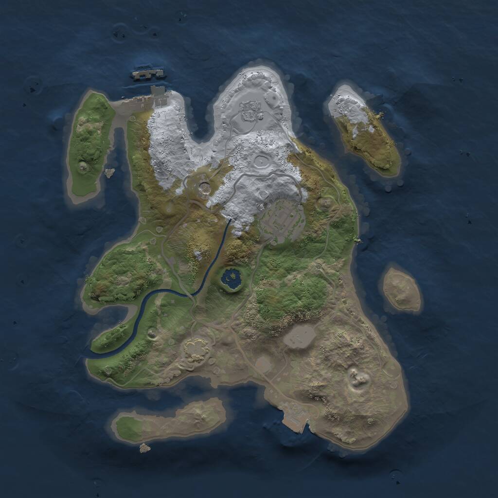 Rust Map: Procedural Map, Size: 2500, Seed: 3495, 6 Monuments