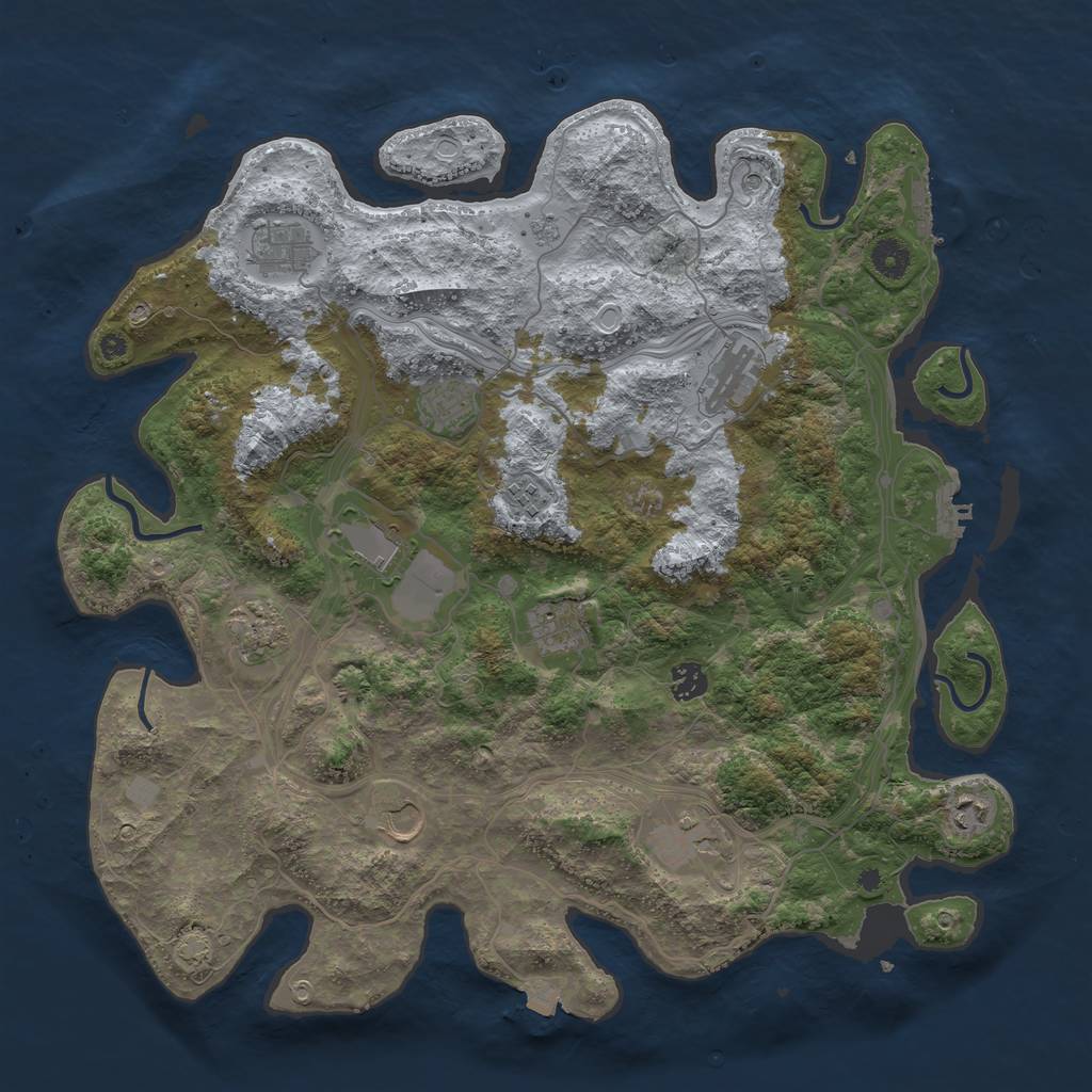 Rust Map: Procedural Map, Size: 4250, Seed: 1751806606, 19 Monuments