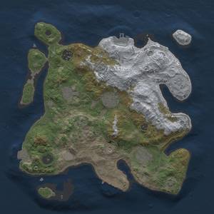 Thumbnail Rust Map: Procedural Map, Size: 3000, Seed: 1551307253, 13 Monuments