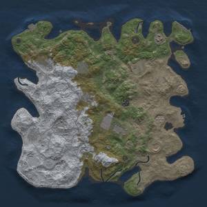 Thumbnail Rust Map: Procedural Map, Size: 4000, Seed: 20442008, 19 Monuments