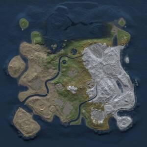 Thumbnail Rust Map: Procedural Map, Size: 3500, Seed: 780739923, 16 Monuments