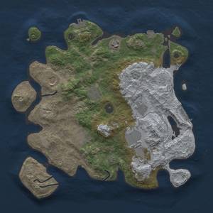 Thumbnail Rust Map: Procedural Map, Size: 3500, Seed: 780739923, 15 Monuments