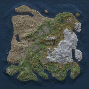 Thumbnail Rust Map: Procedural Map, Size: 3500, Seed: 195326197, 15 Monuments