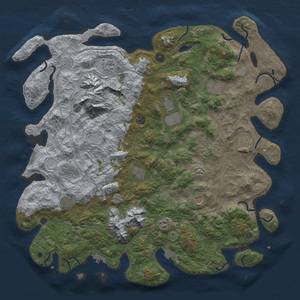 Thumbnail Rust Map: Procedural Map, Size: 5000, Seed: 593995742, 19 Monuments