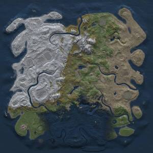 Thumbnail Rust Map: Procedural Map, Size: 5000, Seed: 593995742, 17 Monuments
