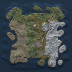 Thumbnail Rust Map: Procedural Map, Size: 3500, Seed: 287510795, 15 Monuments