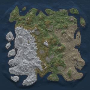 Thumbnail Rust Map: Procedural Map, Size: 4500, Seed: 1702236451, 19 Monuments