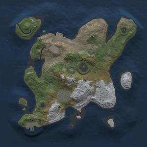 Thumbnail Rust Map: Procedural Map, Size: 2500, Seed: 74051318, 8 Monuments