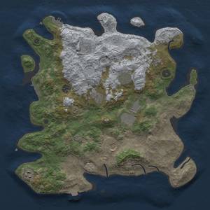 Thumbnail Rust Map: Procedural Map, Size: 3850, Seed: 9811369, 17 Monuments