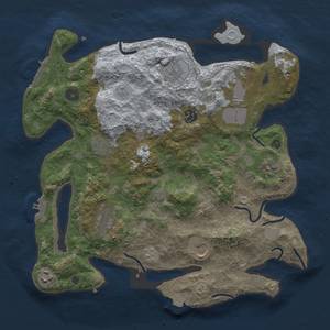 Thumbnail Rust Map: Procedural Map, Size: 3600, Seed: 527193246, 17 Monuments