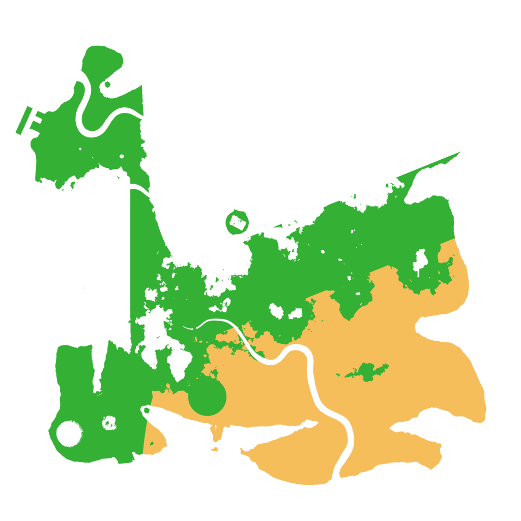 Biome Rust Map: Procedural Map, Size: 3600, Seed: 527193246