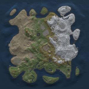 Thumbnail Rust Map: Procedural Map, Size: 3500, Seed: 487732956, 15 Monuments