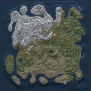 Thumbnail Rust Map: Procedural Map, Size: 3750, Seed: 13062024, 15 Monuments